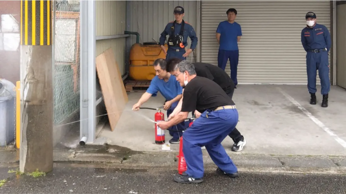 消防訓練の一幕