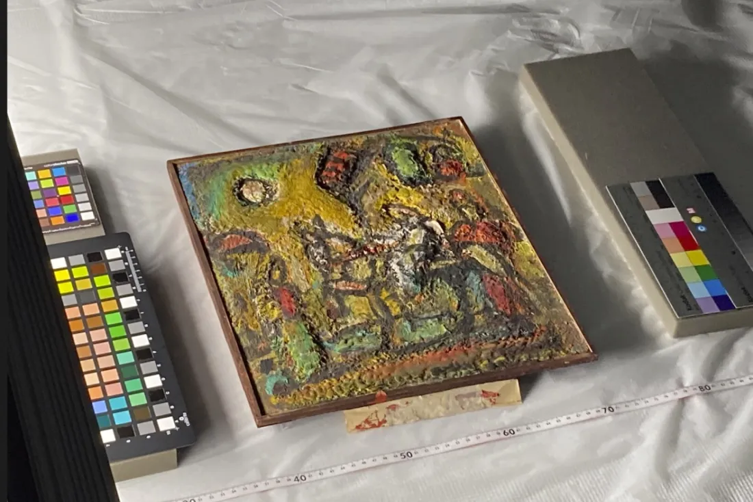 Georges Rouault “Flight into Egypt” shooting scene at Panasonic Shiodome Art Museum